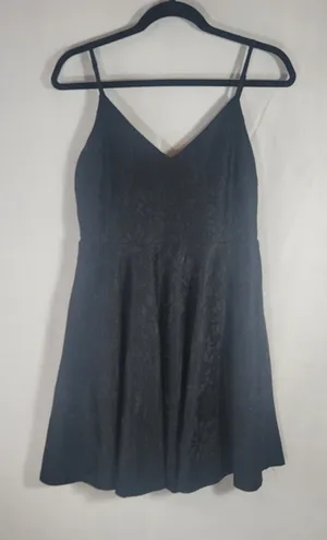 Lulus Way With Words Black Lace Skater Dress Size M Fit Flare Mini Coquette LBD thumbnail 1
