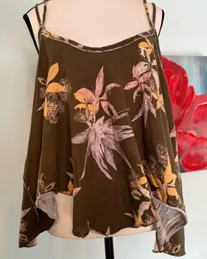 Free People We the Free Hey Girl Tank Top Army Combo Women's Size Small $58 thumbnail 1