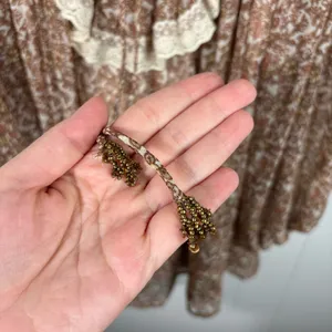 Free People Pennie Babydoll Chiffon Floral Ruffle Trim Long Sleeve Dress Small S thumbnail 10