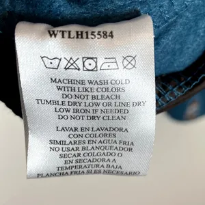As Real As Wrangler Fleece Pullover 1/4 Zip Aztec Pattern Pearl Snap Blue S thumbnail 6