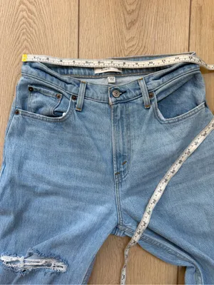 Abercrombie & Fitch 90’s Straight Ultra High Rise Curve Light Wash Distressed 28 thumbnail 8