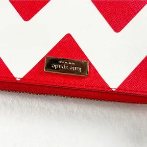 KATE SPADE South of the Border Lolly Red White Chevron Pattern Wristlet Boho thumbnail 3