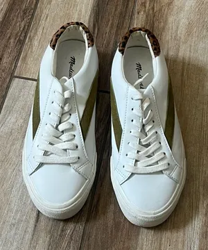 Madewell white leather sneakers thumbnail 1