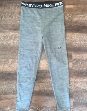 Nike PRO Leggings Women’s Size Medium Grey/Black thumbnail 1