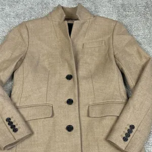 J Crew Regent Blazer Womens 0 Petite Wool Camel Lined Long Jacket Preppy thumbnail 5