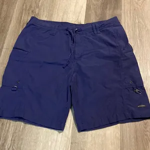 ATHLETA womens navy blue shorts size L thumbnail 1