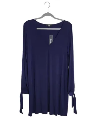 Lulus Navy Blue Shift Dress with Shoulder and Arm Cutouts Size XL NWT thumbnail 2