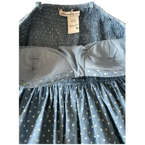 American Rag Co. Blue with white Polka Dots Corset Mini Dress size Medium thumbnail 5