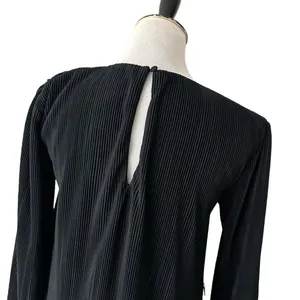 Abercrombie & Fitch Satin Micro Pleated Black Mini Dress Womens XXS Tall Party thumbnail 8