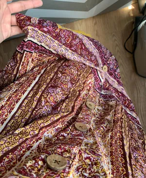Boho Tribal Print Maxi Slit Dress thumbnail 3