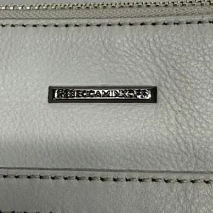 Rebecca Minkoff Crossbody Bag Leather Silver Hardware Pale Gray Small‎ thumbnail 11