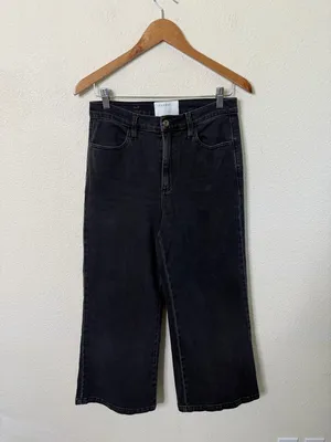 Longway Sunrise Jean Wide Leg Charcoal Black Womens Size 26 thumbnail 2