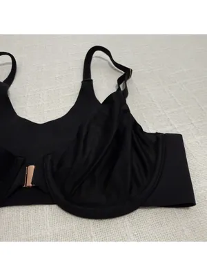 Soma 32C Vanishing 360 Unlined Perfect Coverage Black Bra Underwire Front Close thumbnail 7