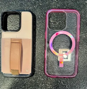 WALNUT Phone Case Set in Pink & Black Like New! 16 pro! thumbnail 1