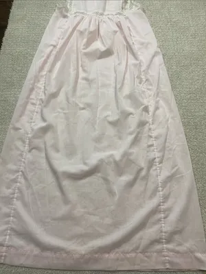 Vintage Christian Dior Lingerie Pink Lace Coquette Long Nightgown 70s 80s Size S thumbnail 15