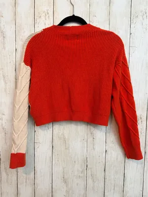 LUSH Women’s Small Colorblock Cable Knit Cropped Cardigan thumbnail 4