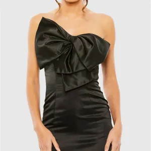 NEW NWT Mac Duggal Ieena Black Strapless Bow Mermaid Gown size 6 thumbnail 4