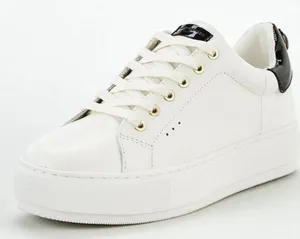 Kurt Geiger London Laney Womens Size 40 US 9 Sneakers Black White Leather Bird thumbnail 1
