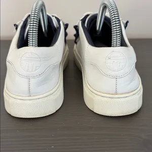 Tory‎ Burch Sport White Leather Ruffle Low Top Sneakers Lace Up Size 7 thumbnail 4