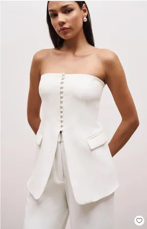 Because Of Alice Strapless Peplum Bodice thumbnail 1