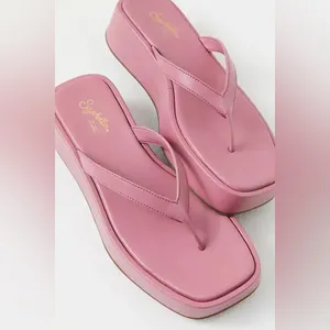 Seychelles Sunflower Pink Platform Summer Thong Sandals 6 thumbnail 2