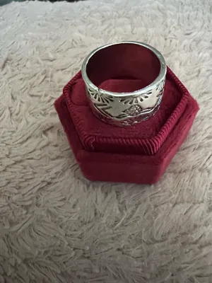 Bohemian Style Embellished Statement Ring Size 7 Silver thumbnail 3