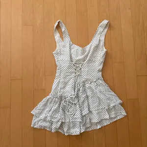 Princess Polly Shantelle white polka dot asymmetric romper thumbnail 3