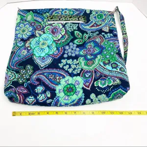 VERA BRADLEY Blue Rhapsody Removable Strap Clutch Tote Bag Casual Boho Artsy thumbnail 4