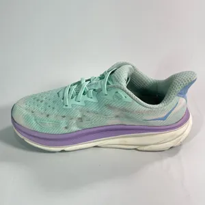 HOKA ONE ONE Clifton 9 Wide Running Shoes Women 9D Sunlit Ocean Lilac Mist thumbnail 6