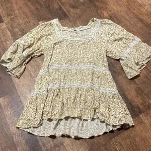 FREE PEOPLE Talk About It Tunic Floral Mini Dress small thumbnail 6