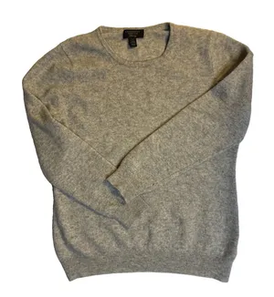 Charter Club Luxury 100% Cashmere Crew Neck Sweater Women’s Large Gray thumbnail 1