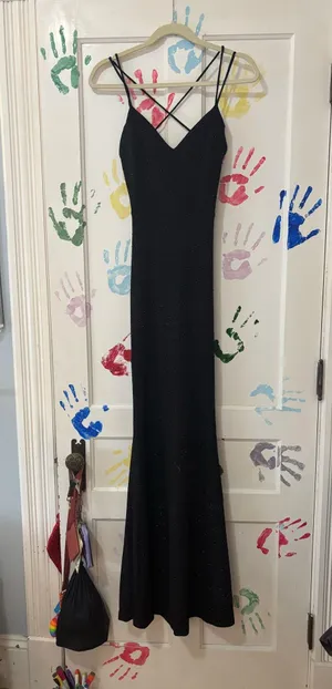 Sparkly Windsor Dress Black Formal thumbnail 1