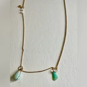 NWOT WA Studios Turquoise Necklace Gold thumbnail 3