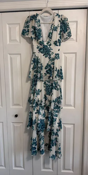 NWOT Baltic Born Green Ruffle Maxi Dress thumbnail 4