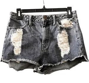 Show Me Your Mumu Blue Distressed Cutoff Denim Shorts Size 6/28‎ thumbnail 1