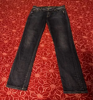 7 For All Mankind Slim Cigarette Jeans Dark Blue Denim Women's Pockets thumbnail 1