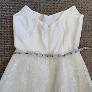 Heiress Strapless Lace Corset Mini Dress XXS - White thumbnail 5