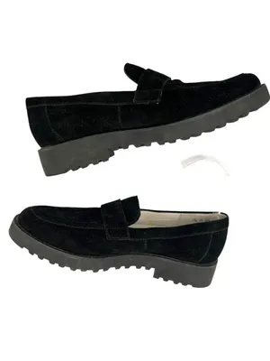 Franco Sarto Carol Black Suede Leather Chunky Sole Loafers Size 7.5 thumbnail 5