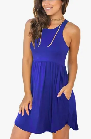 HiMONE Racerback Empire High Waist Sun Dress SZ Medium Brand New thumbnail 1