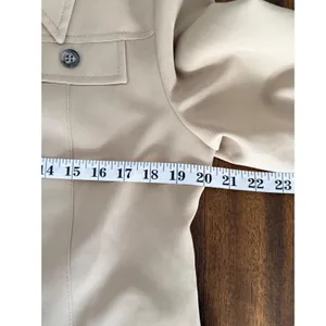 Vintage 70s Tan Beige Longline Belted‎ Trench Coat Duster Jacket Womens thumbnail 13