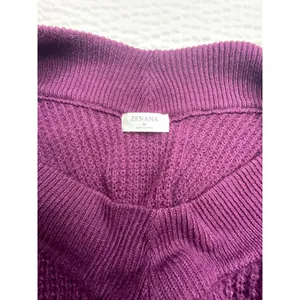 ZENANA Women's Medium Purple Waffle Knit‎ Oversized Cowl Neck Sweater thumbnail 3