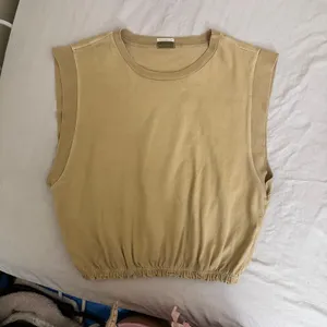 Mother The Swiper‎ Crop Top Bronze Mist Tan Size Small Elastic Band Sleeveless thumbnail 12