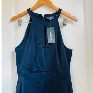 Modcloth NEW Halter Dress Sz 10 Navy Blue‎ Keyhole Halter Neck Formal thumbnail 3