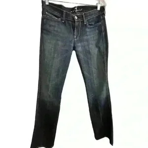 7 For All Mankind Women's Bootcut‎ Jeans Size 28 Dark Blue Stretch Denim thumbnail 11