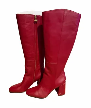 BNWT Circus NY Women’s Red Knee-High Leather Boots thumbnail 1