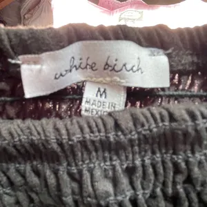 White Birch Black Smocked Bodice Short Sleeve Mini Romper Dress Size M thumbnail 4