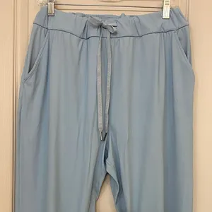 Sage Collective Women's Dusty Blue High Rise Drawstring Activewear Joggers L EUC thumbnail 11