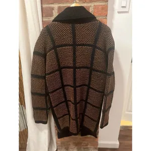 Vintage Ellen Tracy Heavy Knit Scarf Sweater Coat CardiganLarge thumbnail 8