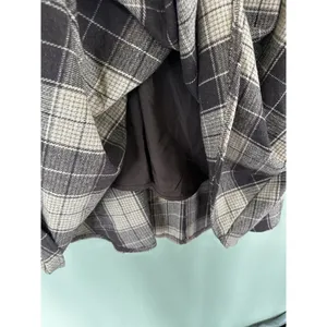 DAZY Kpop High Waist Plaid A-line Skirt CG2 Brown Size Large Lined Cottage​​​ thumbnail 4