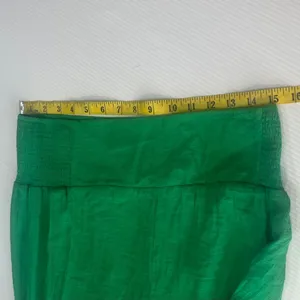 Nanette Lepore Vibrant Green Flared  layered flowy  Pants thumbnail 11